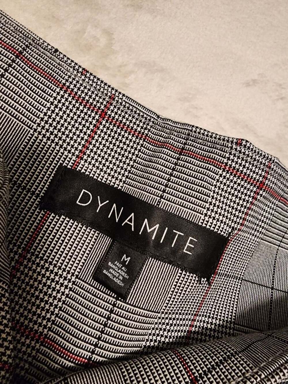 Dynamite Plaid Paperbag Waist Trousers Grey office wear Academia - Picture 3 of 11